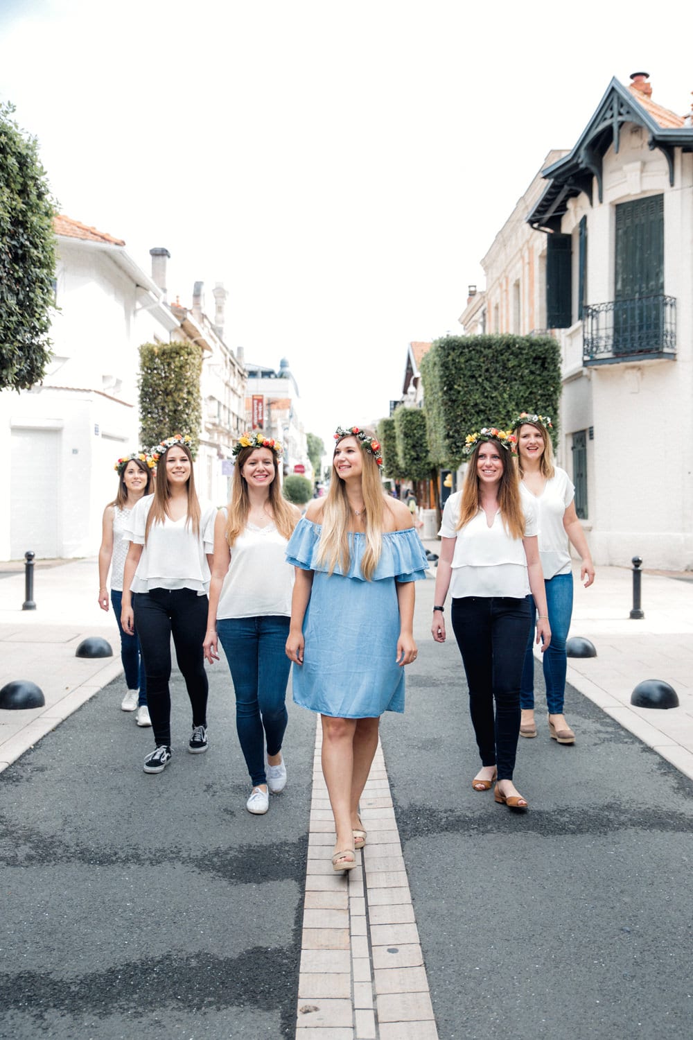 seance photo evjf bordeaux cap ferret arcachon enterrement vie jeune fille photographe robe bleue