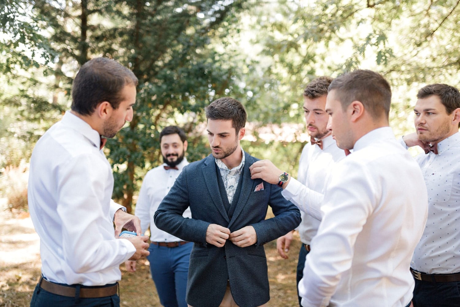 photographe mariage bordeaux cap ferret arcachon preparatifs marié temoins