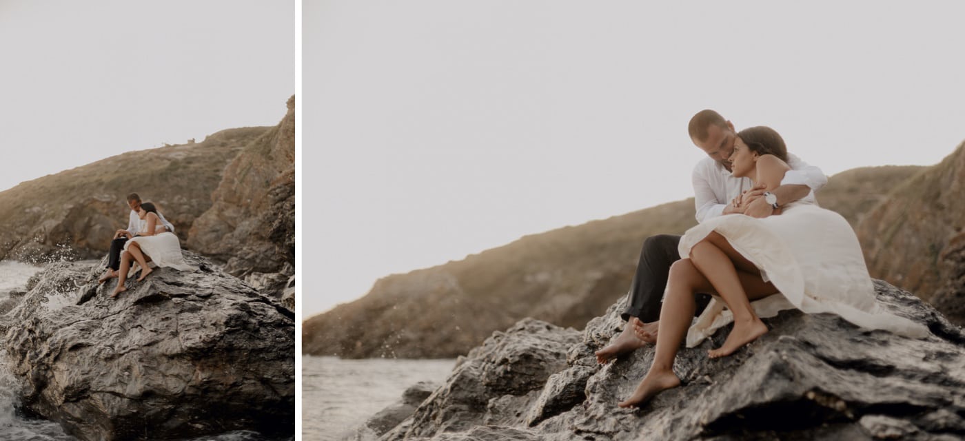 24 seance photo couple plage bretagne rochers